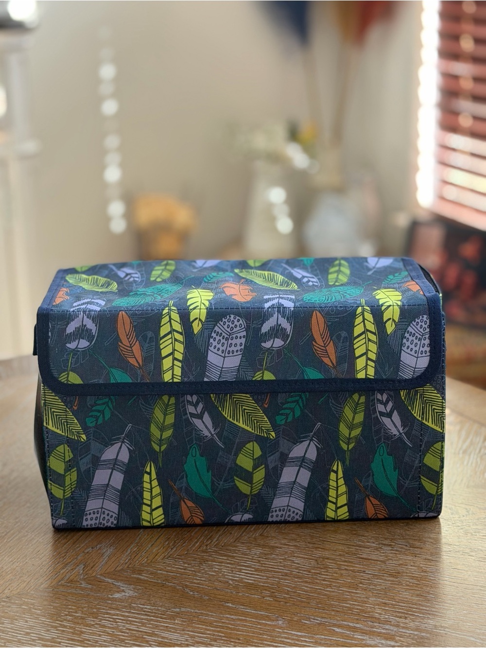 thirty-one Falling Feather Print Storage Box - collapsible nwt set of 2